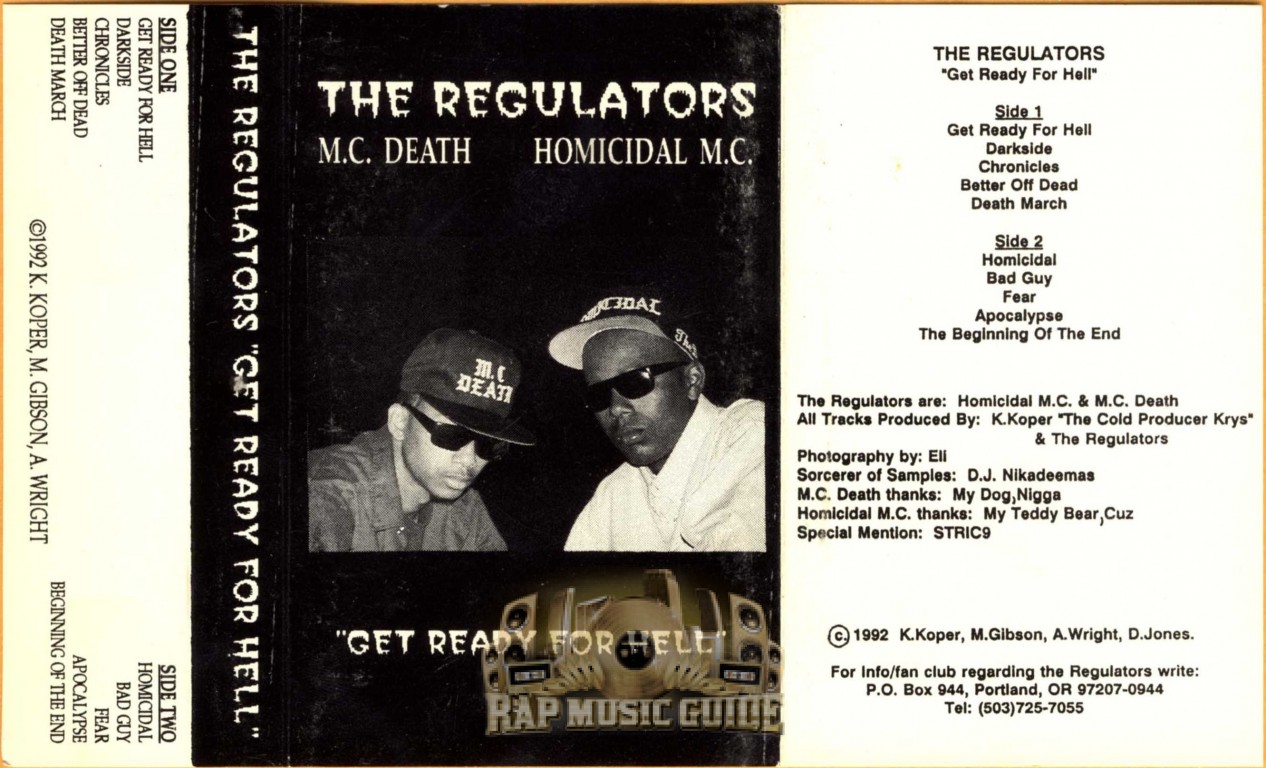 The Regulators Get Ready For Hell Cassette Tape Rap Music Guide